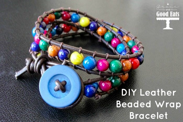 Easy DIY Faux Leather Wrap Bracelet Tutorial - Make and Takes