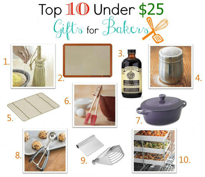 10 of my favorite gifts for bakers! All under $25 and all available on Amazon
