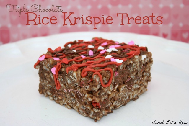 A cocoa krispies treat on a white plate. 