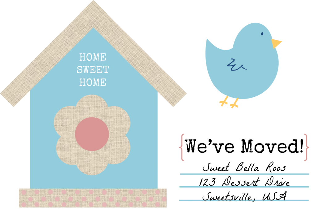 Free Change of Address Printable sweetbellaroos.com #printable #free #bluebird