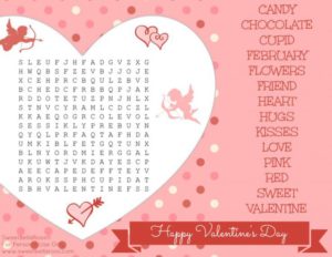 Valentine Word Search Free Printable #valentine #printable