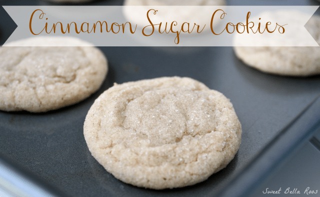 cinnamon sugar cookies on a baking sheet 