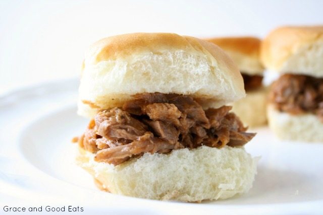 bbq sliders on a plate
