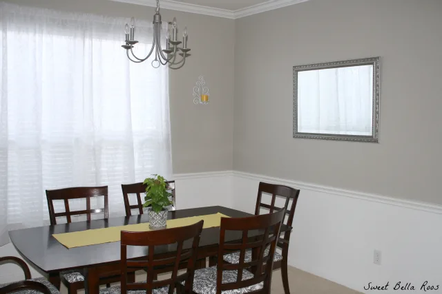 Dining room before and after- amazing what a little paint can do!