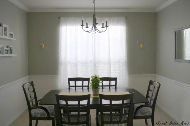 Dining room before and after- amazing what a little paint can do!