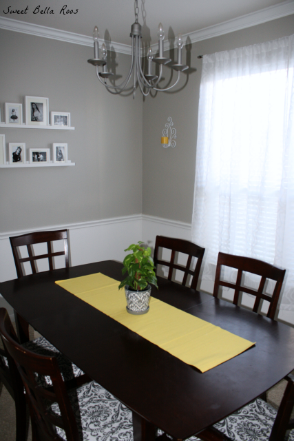 Dining room before and after- amazing what a little paint can do!