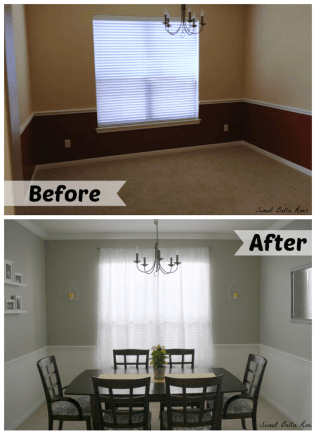 Dining Room Makeover- Before &amp; After - Grace and Good Eats
