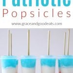 These red, white, and blue patriotic popsicles are a refreshing summer treat. So easy to make!