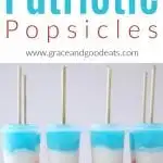 These red, white, and blue patriotic popsicles are a refreshing summer treat. So easy to make!
