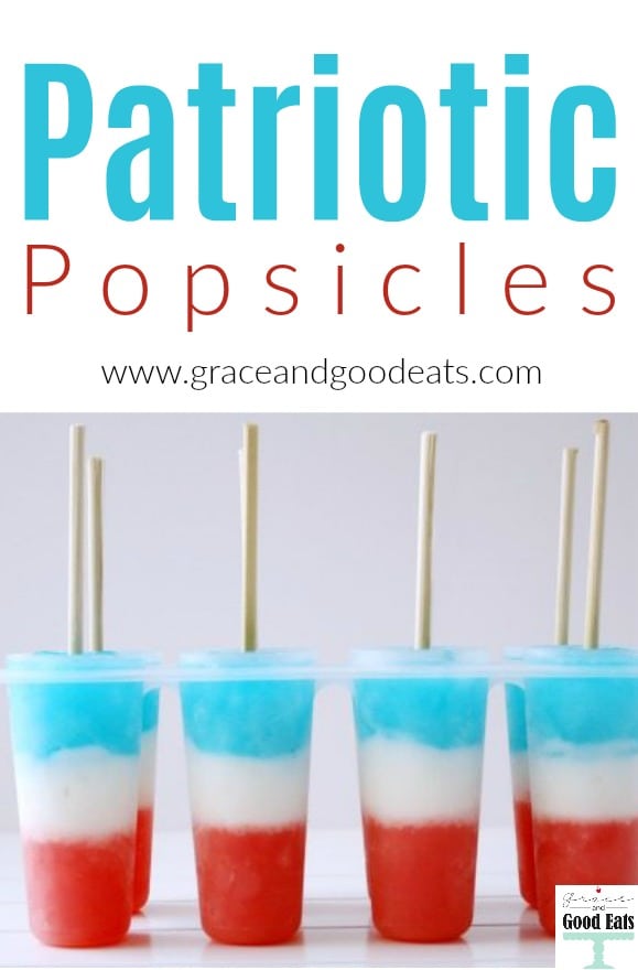 These red, white, and blue patriotic popsicles are a refreshing summer treat. So easy to make!
