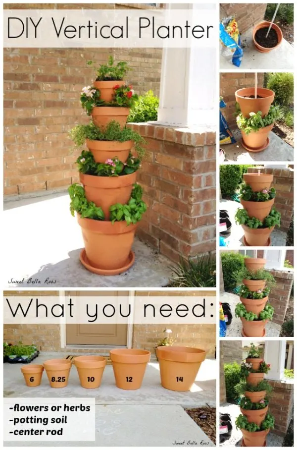 DIY Stacked Herb Garden - Growing Herbs at Home