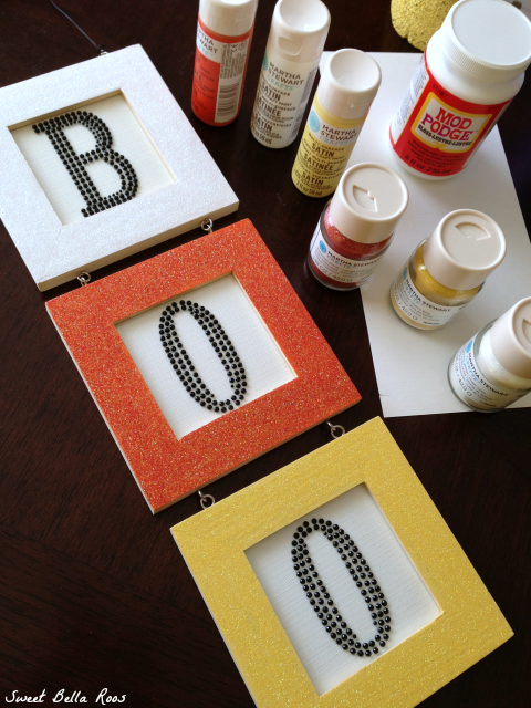 Easy DIY candy corn Halloween boo sign #craft #halloween