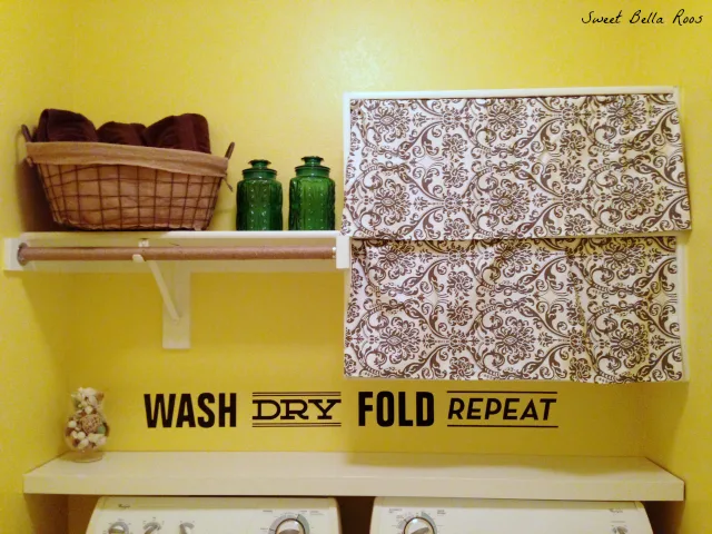 Laundry room before and after- easy ways to brighten and organize a small space #diy #decor