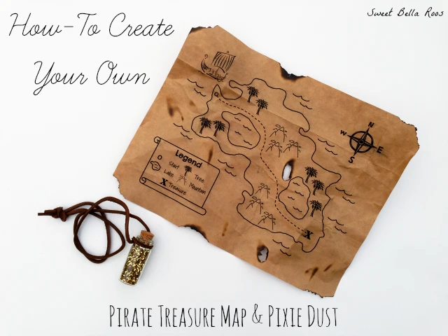 How to create your own princess wand, knight's sword, pirate treasure map and pixie dust. Tutorial and free printable!