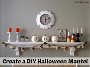 DIY Halloween Mantel Decor
