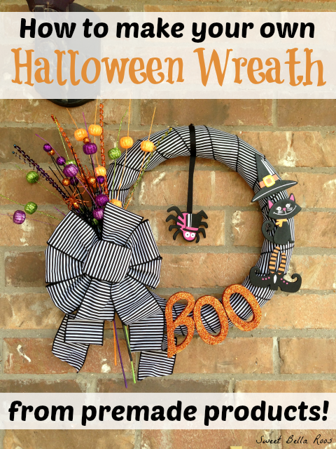 Super easy DIY wreath using premade products #diy #halloween