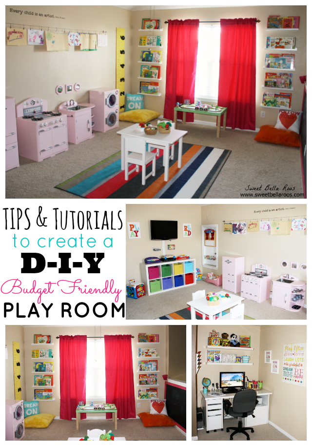 Tips & Tutorials to Create a DIY Budget Friendly Play Room #DIY