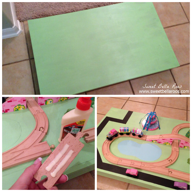 DIY Train Table from $20 IKEA Lack Coffee Table #diy #ikeahack