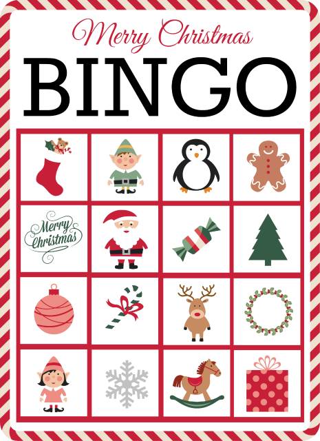 Blank Christmas Bingo Cards