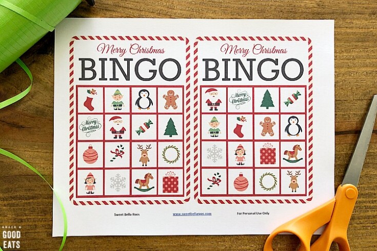 Christmas Bingo Free Bingo Cards Printable Grace And Good Eats
