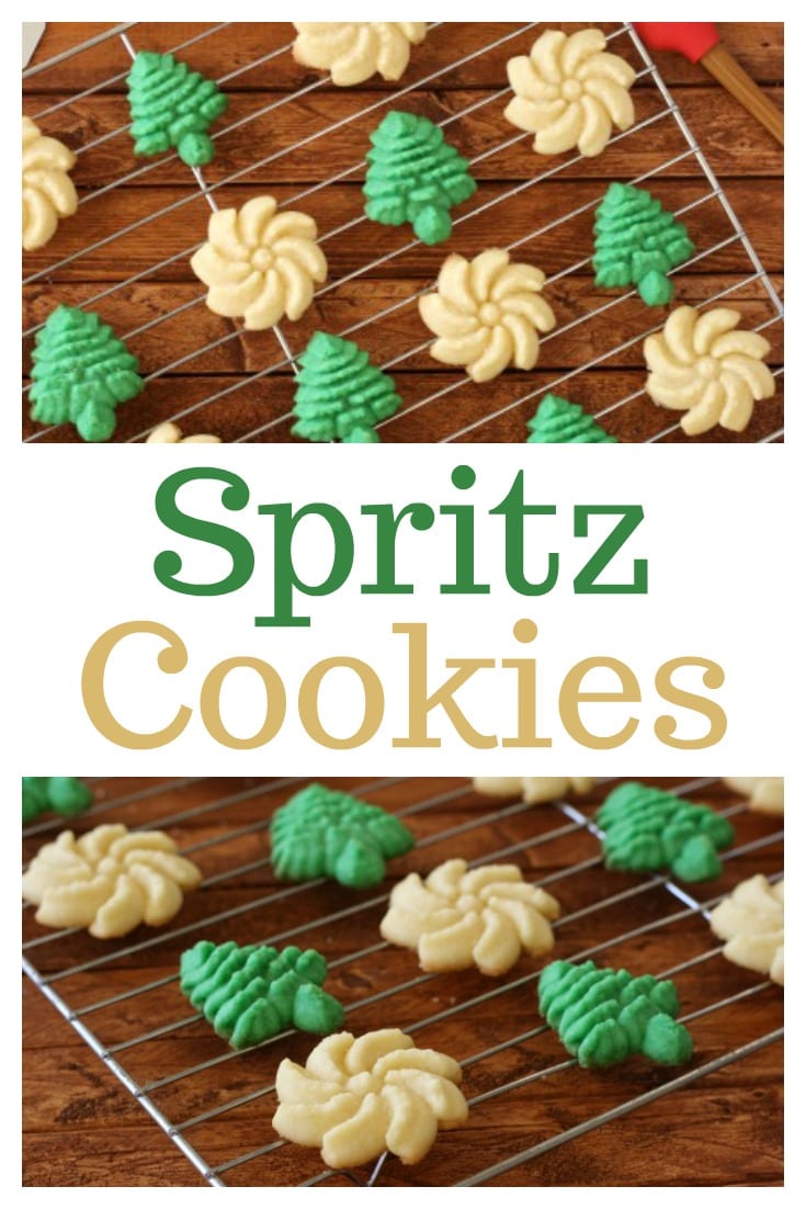 Create a new holiday tradition with this classic Spritz Cookies Recipe. These buttery cookies can be easily dressed up with sprinkles or different colors of dough!