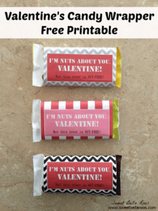 Valentine’s Candy Wrapper- Free Printable