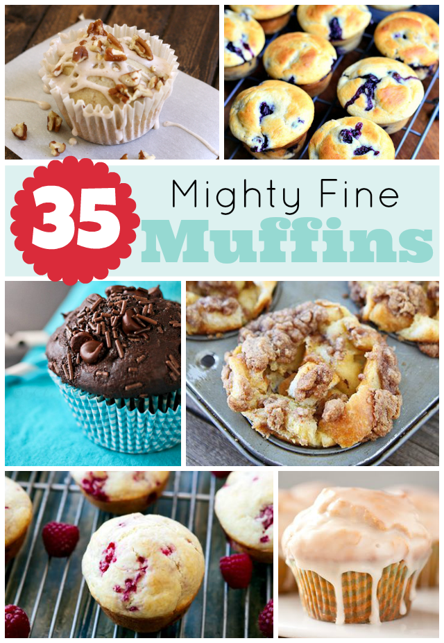 35 mighty fine muffin recipes! Just about every type of muffin you could want! #muffin #breakfast