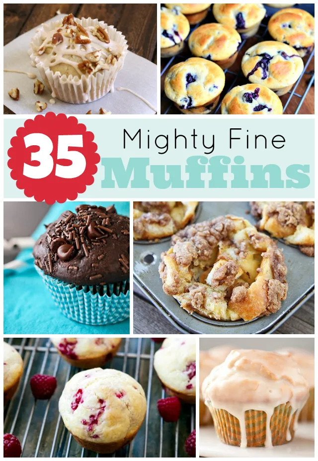 35 mighty fine muffin recipes! Just about every type of muffin you could want! #muffin #breakfast