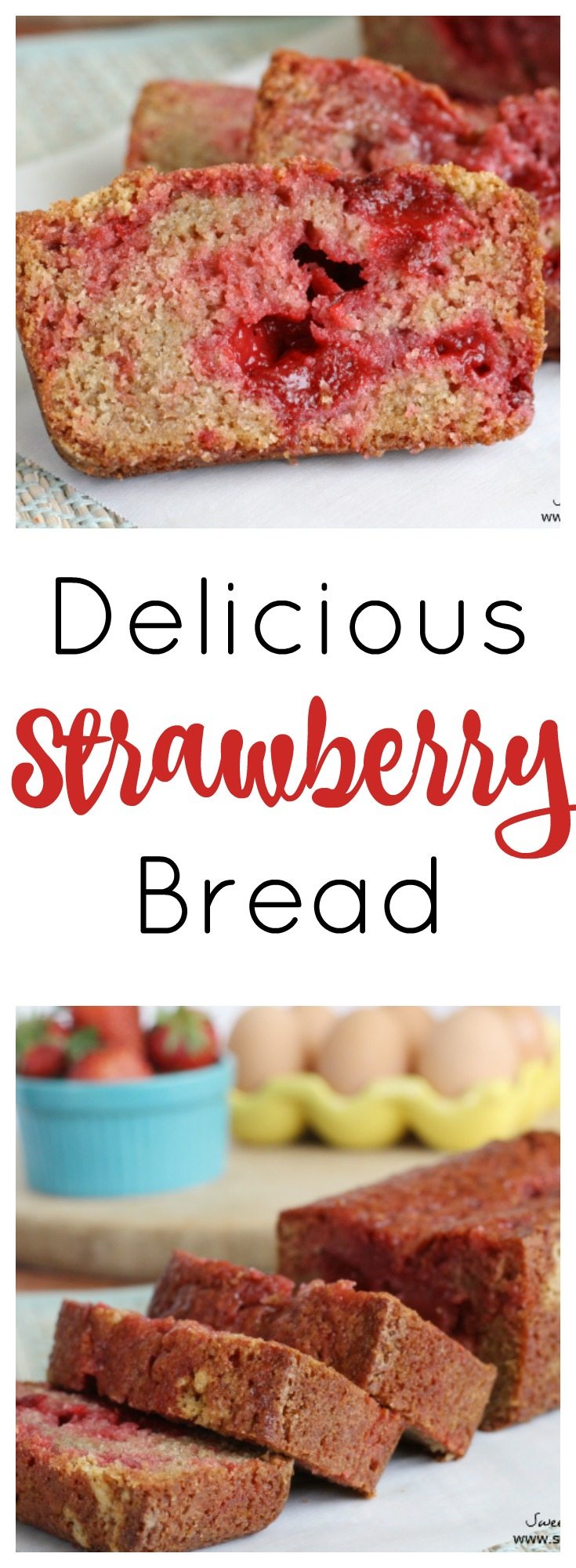 This delicious Strawberry Bread is so moist and bursting with strawberry flavor.
