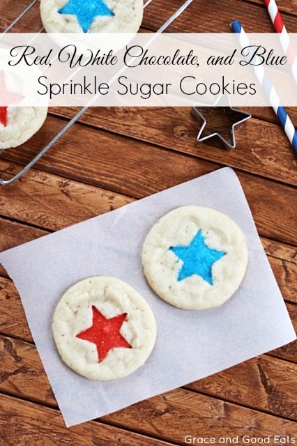 two sugar cookies with star centers