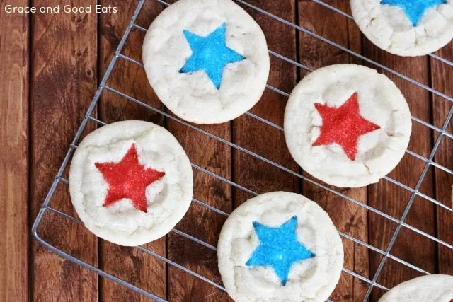 red white and blue sugar cookies