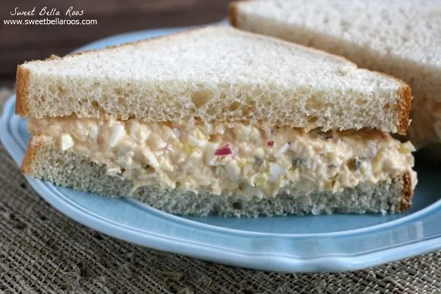 half of a chicken salad sandwich