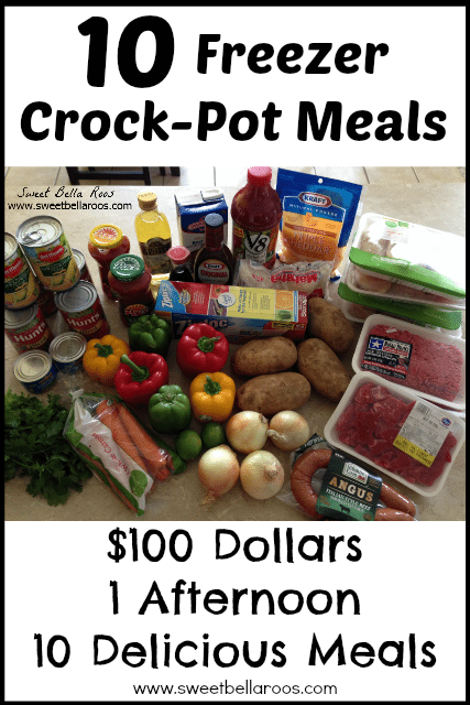 10 Freezer Crock-Pot Meals: recipes, grocery list, and tips