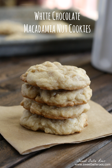 White Chocolate Macadamia Nut Cookies- chewy and delicious, perfect for cookie swaps!