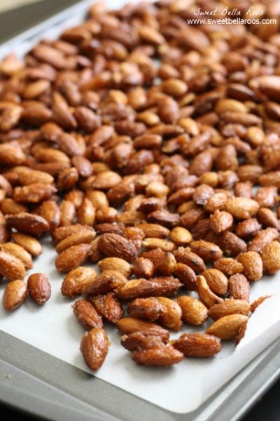 These Sweet and Spicy Almonds are perfect to snack on or serve at holiday gatherings