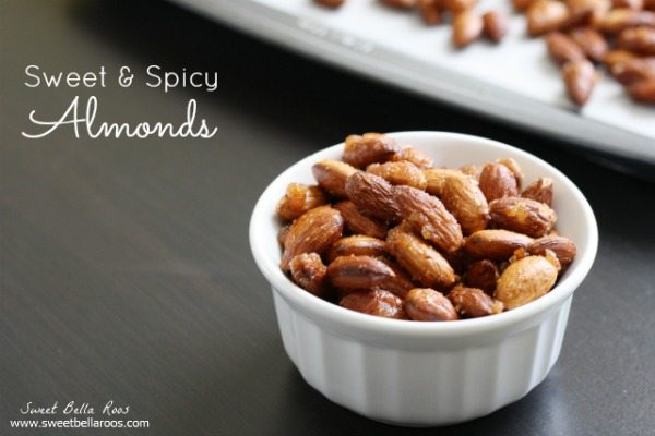 These Sweet and Spicy Almonds are perfect to snack on or serve at holiday gatherings
