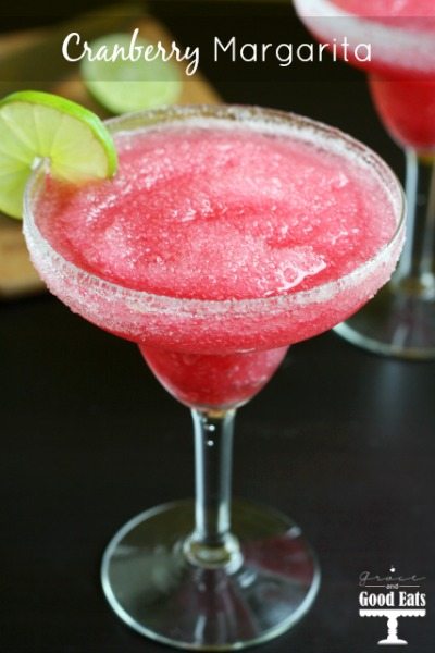 This frozen cranberry margarita is delicious and so easy to make. Forget the margarita mix and make your own margaritas instead!