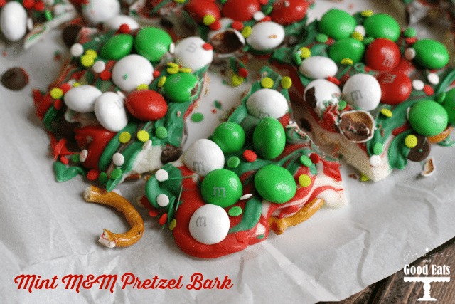 M&M Pretzel Bark • Domestic Superhero