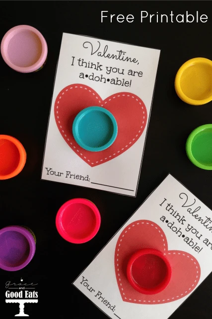 Play-Doh Valentine Free Printable - Grace and Good Eats