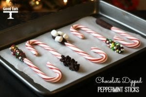 Chocolate Dipped Peppermint Sticks