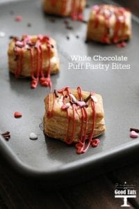 White Chocolate Puff Pastry Bites