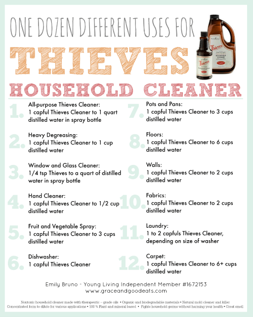 Cleaning Using Thieves Household Cleaner