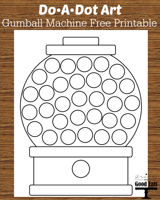 Print this adorable Gumball Machine Do-A-Dot Free Printable for an easy, indoor kid activity.