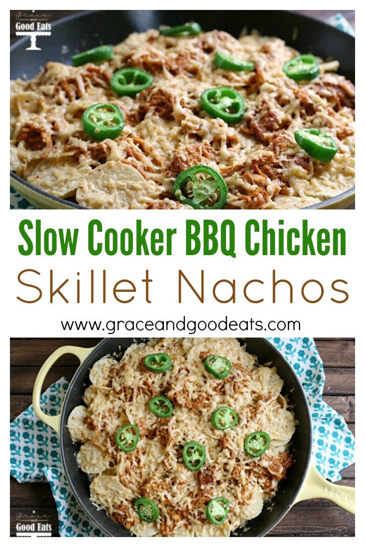 These slow cooker BBQ nachos are an easy weeknight meal or appetizer for a crowd.