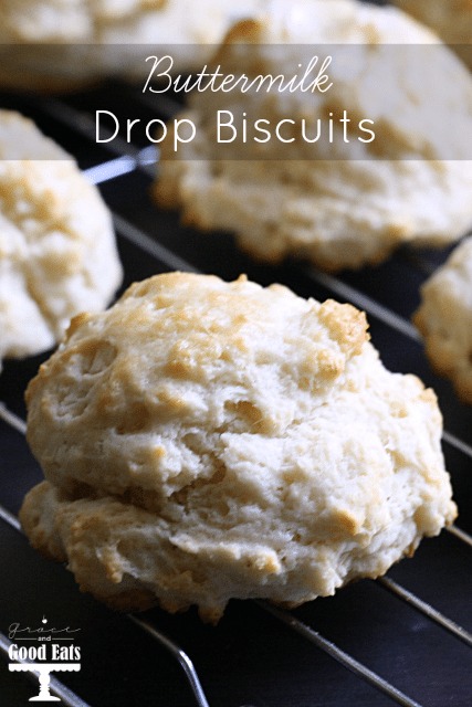buttermilk drop biscuits on a wire rack
