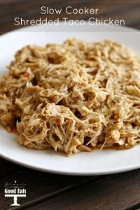 Slow Cooker Shredded Taco Chicken
