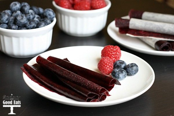 unwrapped fruit leathers on a plate