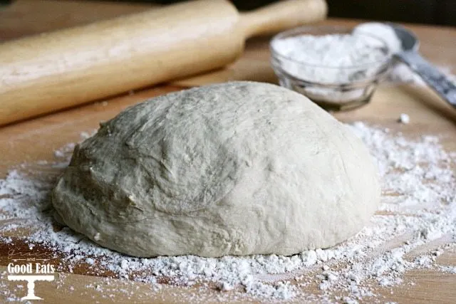 fresh ball of homemade pizza dough