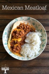 This Mexican Meatloaf is an easy, five ingredient, one pot wonder. Delicious served over rice or scooped up with chips!