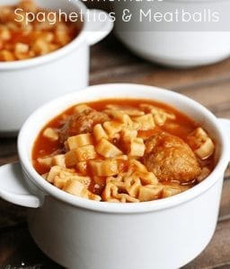 Homemade Spaghettios and Meatballs